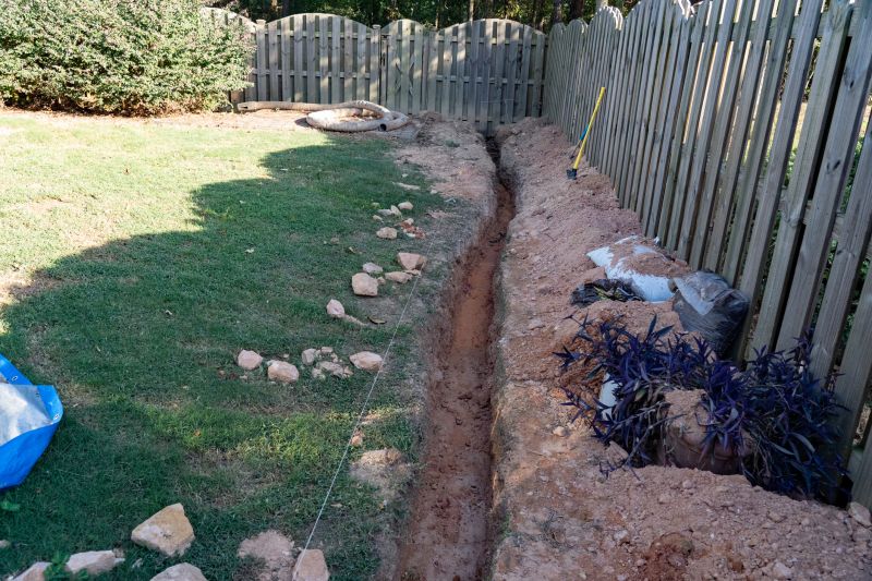 Trenching for French Drain